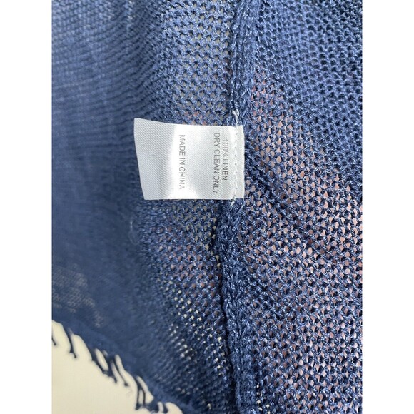 Marabelle Women Linen Cascade open cardigan Semi Sheer Aztec Size XS Asymmetric - Picture 5 of 11